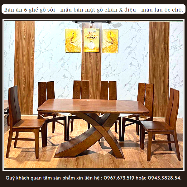bàn ăn chân x